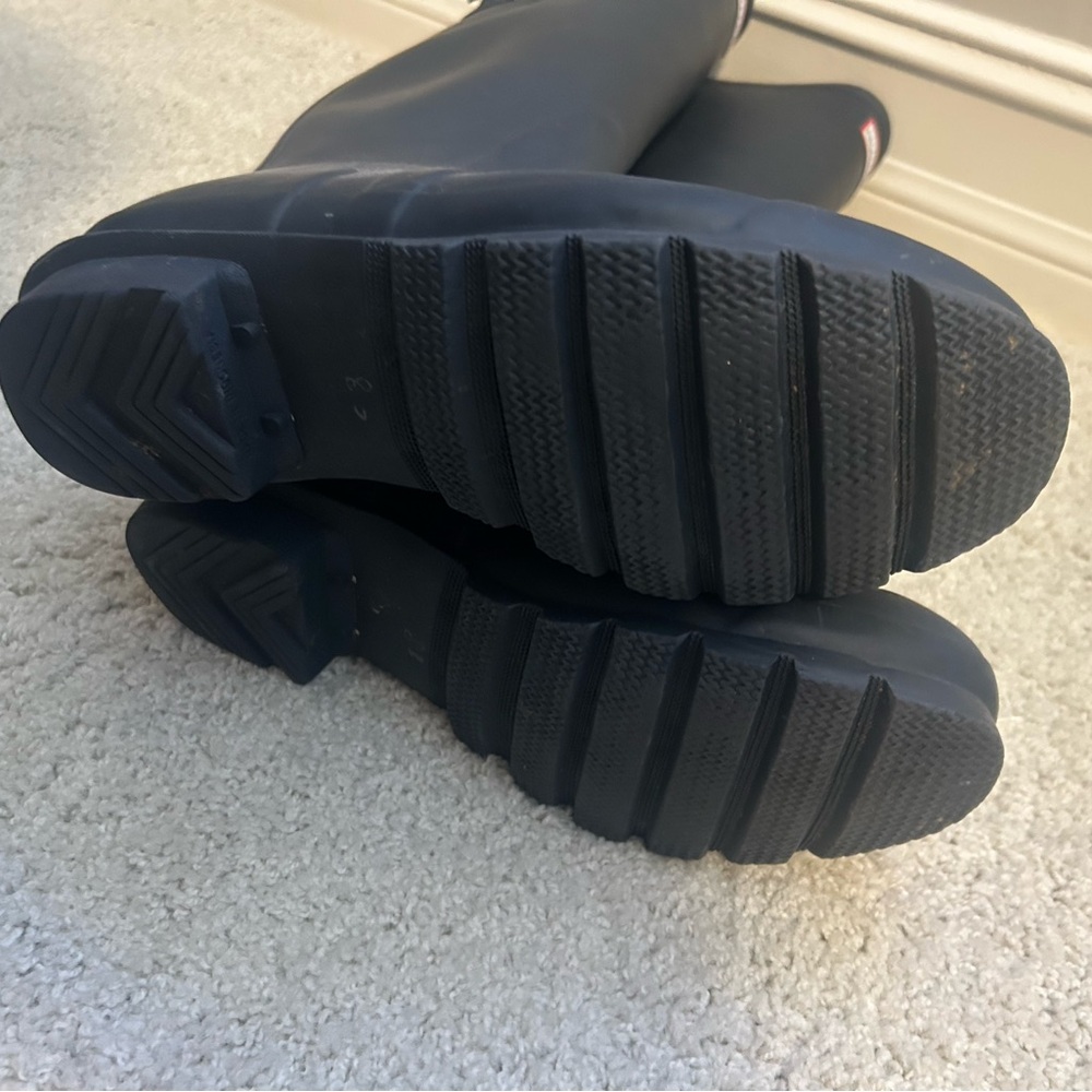 Hunter Cream Patterned Interior Boots - image 3